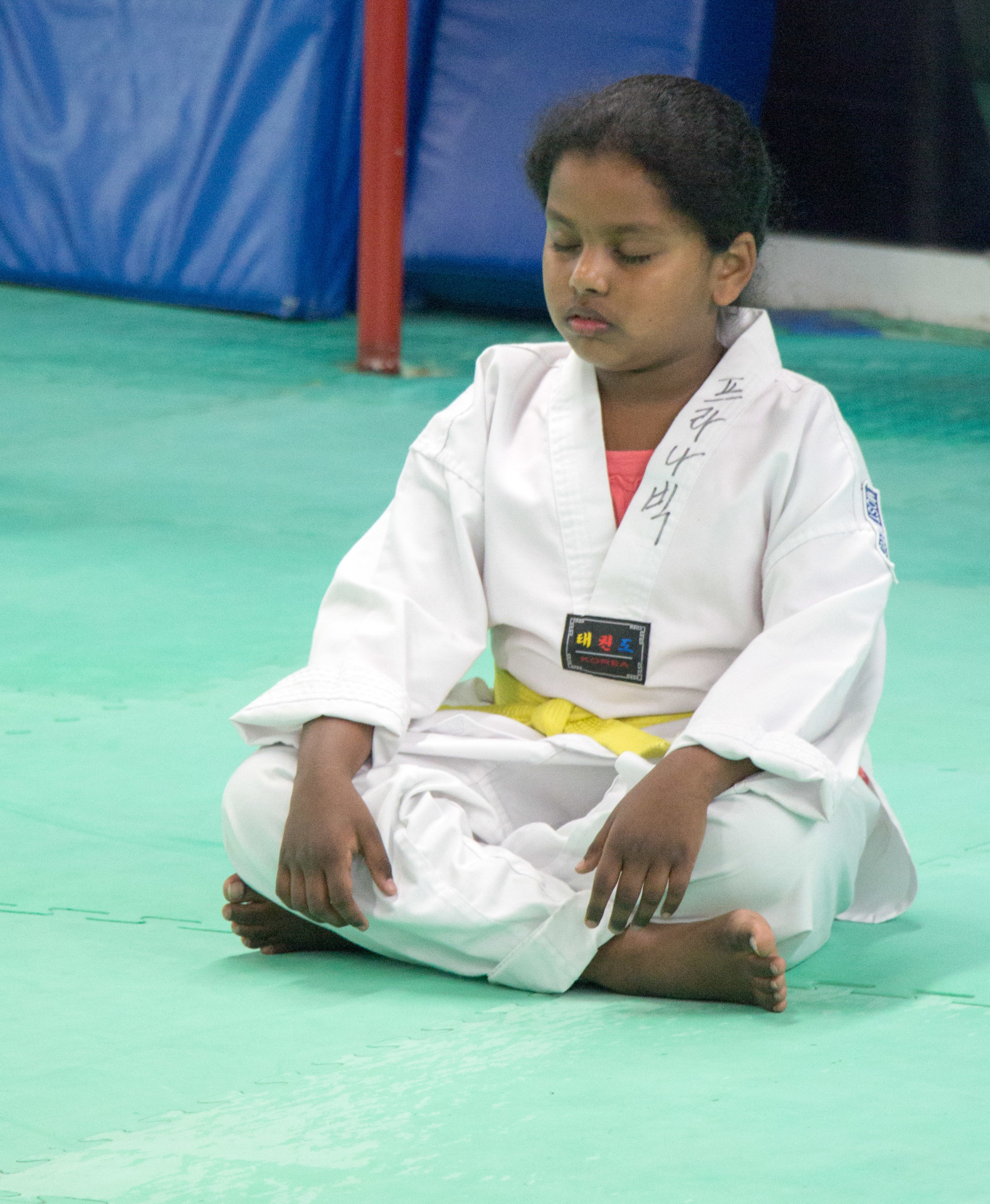Daesung Bros TKD student meditating